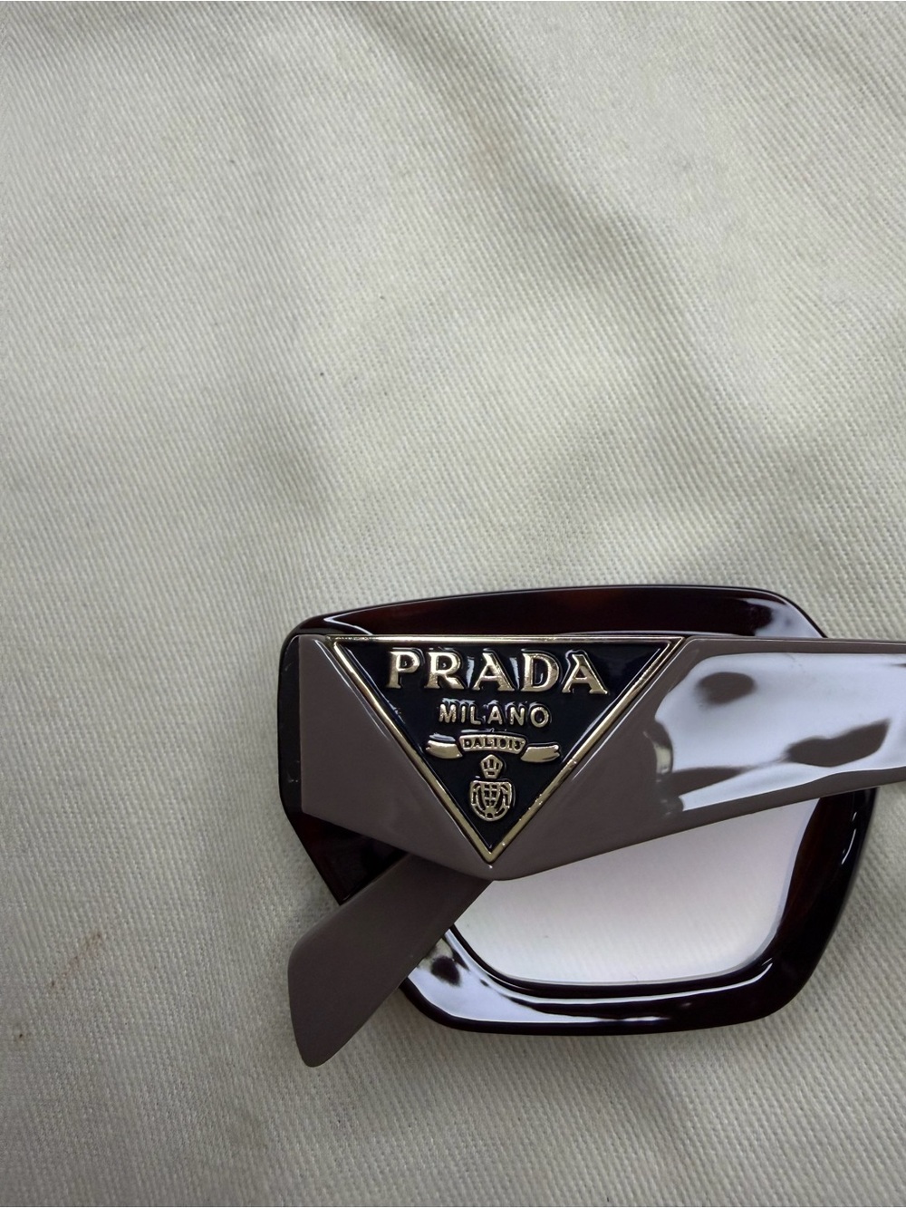 Prada Women's Tortoise Brown Oversized Sunglasses - Picture 6 of 6